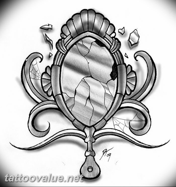 photo tattoo mirror 05.12.2018 №040 - Example tattoo pattern with mirror - tattoovalue.net